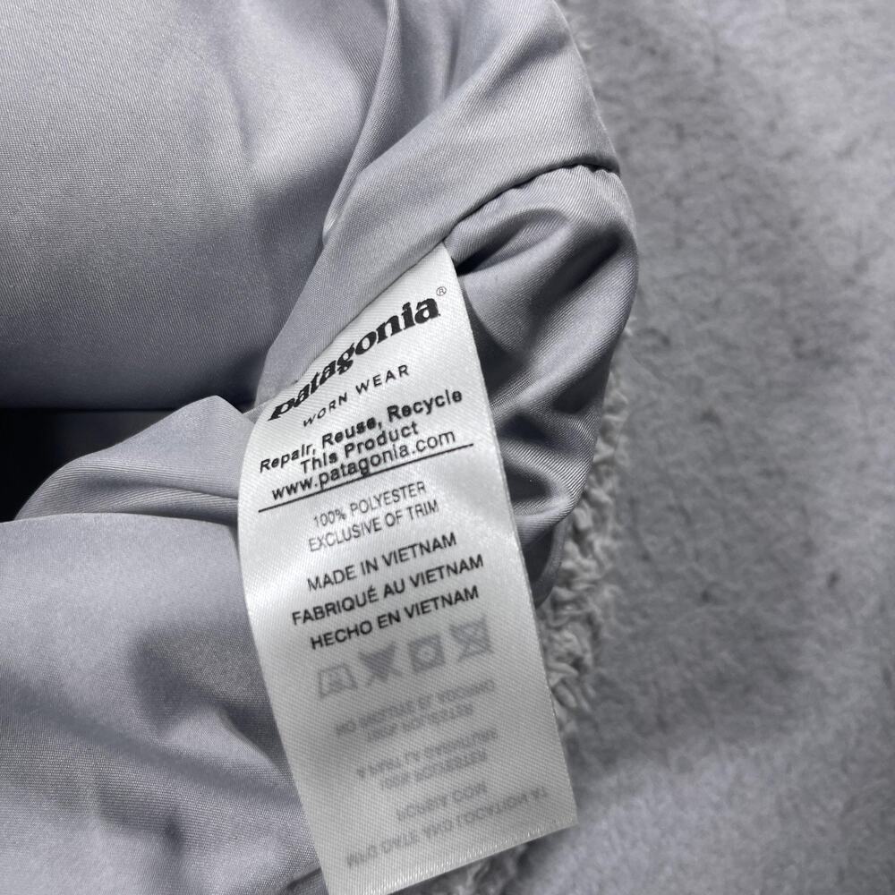 Patagonia Vest Womens Medium Gray‎ Fleece Full Zip Sherpa Outdoors Hiking Warm - Picture 6 of 8